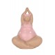 Figurine Baigneuse Ronde Position Yoga 1, Collection Pink Bath, H 17 cm