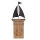 Thème Bord de mer : Phare décoratif en Bois et LED, H 31 cm