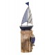 Thème Bord de mer : Phare décoratif en Bois et LED, H 31 cm