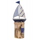 Thème Bord de mer : Phare décoratif en Bois et LED, H 31 cm