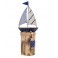 Thème Bord de mer : Phare décoratif en Bois et LED, H 31 cm