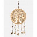 Suspension Arabesque : Arbre de vie cerclé avec cloches à tintement, H 75 cm