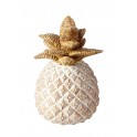 Ananas en résine et Feuillage tressé, Collection ORGANIK, H 22,5 cm