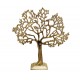 Sculpture Design Fer : Arbre de vie sur Socle, Noir, H 57 cm