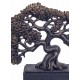 Sculpture Design Fer : Arbre de vie sur Socle, Noir, H 57 cm