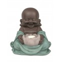 Set de 3 Mini-Moines de la Sagesse Assis 2, Collection Baby Zen, H 7,5 cm