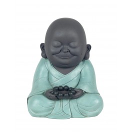 Set de 3 Mini-Moines de la Sagesse Assis 2, Collection Baby Zen, H 7,5 cm