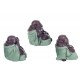 Set 3 Bouddha de la Sagesse, Collection Baby Zen, H 8 cm