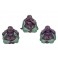 Set 3 Bouddha de la Sagesse, Collection Baby Zen, H 15 cm