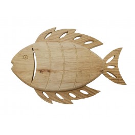 Déco Métal & Bois flotté : Poisson, L 40 cm