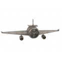 Déco Murale métal : Avion Biplan industriel, L 75 cm