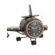 Déco Industrielle Murale : Horloge Avion bimoteur, L 42 cm