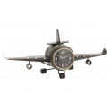 Déco Industrielle Murale : Horloge Avion et Rivets, L 143 cm