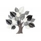 Décoration Murale Arbre de vie, Anthracite, Or et Blanc, H 92 cm