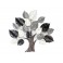 Décoration Murale Arbre de vie, Gris, Anthracite, Blanc, H 71 cm