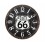 Horloge Bois MDF Vintage : Route 66, Noir et Blanc, Diam 34 cm