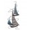 Déco Murale Bateaux : Régate 3 Bateaux & 2 mouettes, Blue & Silver, L 55 cm