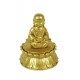 Boite Décorative ethnique :: Bouddha et bol à aumône, Doré, H 10,5 cm