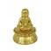 Boite Décorative ethnique : Bouddha et bol à aumône, Doré, H 10,5 cm