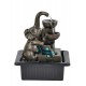 Fontaine éléphant Porte-Bonheur 3 vasques et LED, Zentrends. H 50 cm