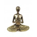 Statuette Zen Yoga et Position Lotus Anjali-mudra, H 17 cm