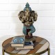 Statuette Ganesh en résine colorée, H 20 cm