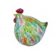 Tirelire Poule, Motif Feuillage Tropical, Collection Botanik, H 18 cm