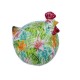 Tirelire en Dolomite : Poule. Collection Grafik, L 18 cm