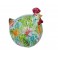 Tirelire Poule, Motif Feuillage Tropical, Collection Botanik, H 18 cm