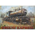 Tableau Métal 3D XL : Le train Orient Express, L 120 cm
