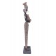 Statuette Africaine en pagne kita & Cruche 2, Collection Ethnik, H 42 cm