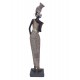 Statuette Africaine en pagne kita & Cruche 2, Collection Ethnik, H 42 cm