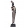 Statuette Africaine en pagne kita & Cruche 2, Collection Ethnik, H 42 cm