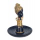 Statuette Africaine en pagne kita & Cruche 2, Collection Ethnik, H 42 cm