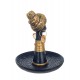 Statuette Africaine en pagne kita & Cruche 2, Collection Ethnik, H 42 cm