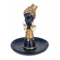 Statuette Africaine en pagne kita & Cruche 2, Collection Ethnik, H 42 cm