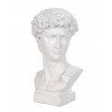 Sculpture Résine : Buste de David XL, Blanc, H 36 cm