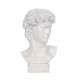 Sculpture Résine : Buste de David XL, Blanc, H 30 cm