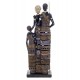 Statuette Africaine en pagne kita & Cruche 2, Collection Ethnik, H 42 cm