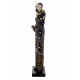 Statuette Famille Africaine et Enfant Massaï, Collection Ethnik, H 59 cm