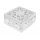 Boite à Bijoux et Rangement, Façades Mandalas Floraux Blanc, L 16 cm