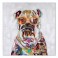 Tableau Peinture Chien Design : Le Bouledogue Anglais Popstar, H 100 cm