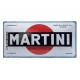 Plaque 3D Métal : Martini Logo, 50 x 25 cm