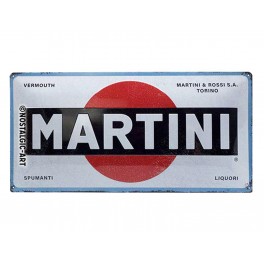 Plaque 3D Métal : Martini, L'Aperitivo, L 40 x 30 cm