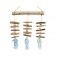 Déco Bord de mer : Mobile bateau, hippocampe et étoile de mer, Bois flotté et Galets, H 50 cm