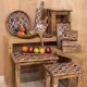 Plateau de service déco : Modèle Jungle, L 40 cm