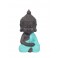 happyDko Figurine Mini Bouddha Zen, Mod. Bleu, Collection Color Line, H 12 cm