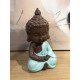 happyDko Figurine Mini Bouddha Zen, Mod. Bleu, Collection Color Line, H 12 cm