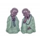 Set 2 Grands Bouddha Baby Zen Assis, Collection Baby Zen, H 21 cm