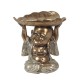 G&S Figurine Zen & Ethnique : Baby Bouddha et Coupelle Feuille, Hauteur 20 cm